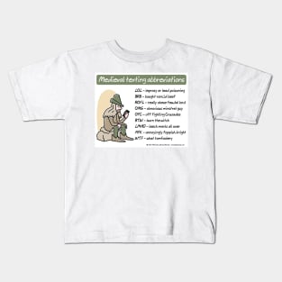 Medieval texting abbreviations Kids T-Shirt